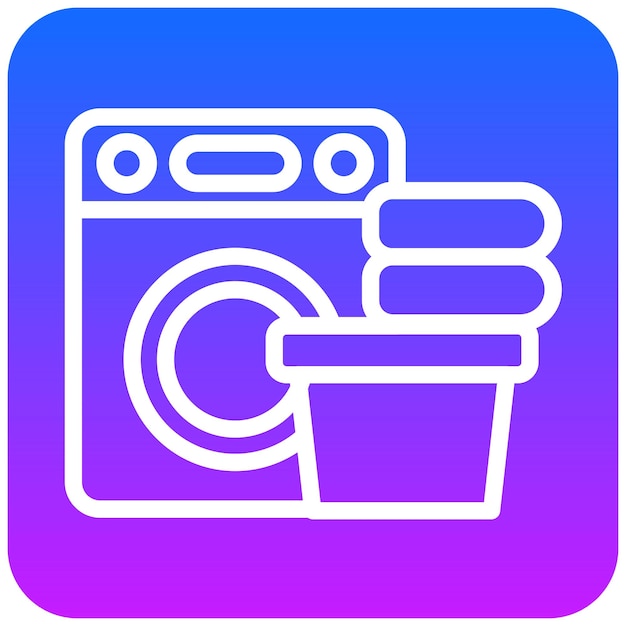El icono de la lavandería