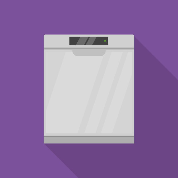 Icono de lavavajillas cerrado Ilustración plana del icono de vector de lavavajillas cerrado para diseño web