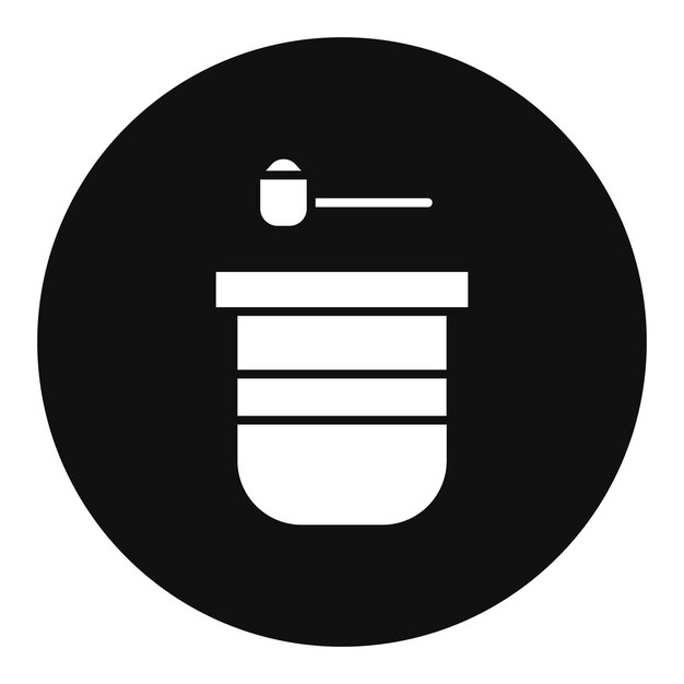 El icono de la leche en polvo