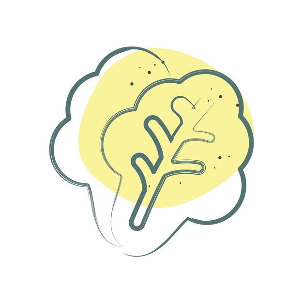 Icono de lechuga relacionado con el símbolo de frutas y verduras Color Spot Estilo editable