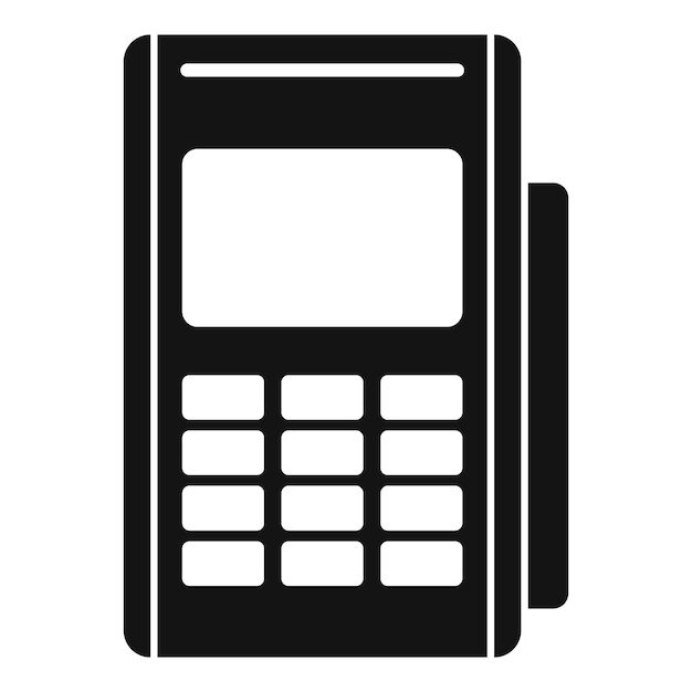 Icono de lector de tarjeta de crédito Ilustración simple del icono de vector de lector de tarjeta de crédito para diseño web aislado sobre fondo blanco