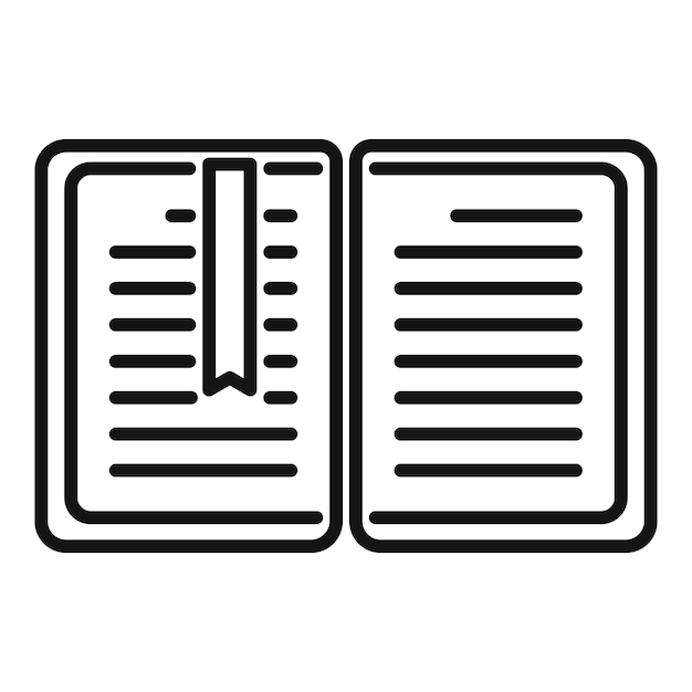 Icono de lectura de libros vector de contorno Campus educación Vida de estudio