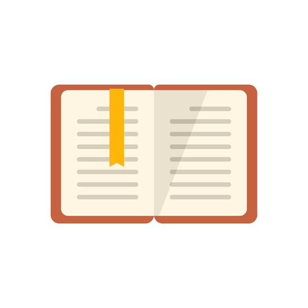 Icono de lectura de libros vector plano Campus educación Vida de estudio aislada
