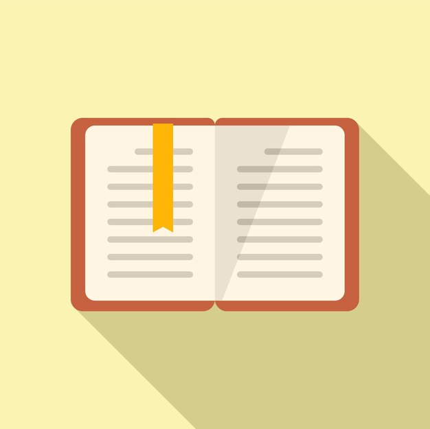 Icono de lectura de libros vector plano Campus educación Vida de estudio