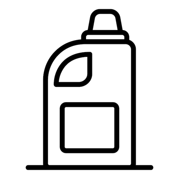 Icono de lejía para lavadora Icono de vector de lejía para lavadora de contorno para diseño web aislado en fondo blanco