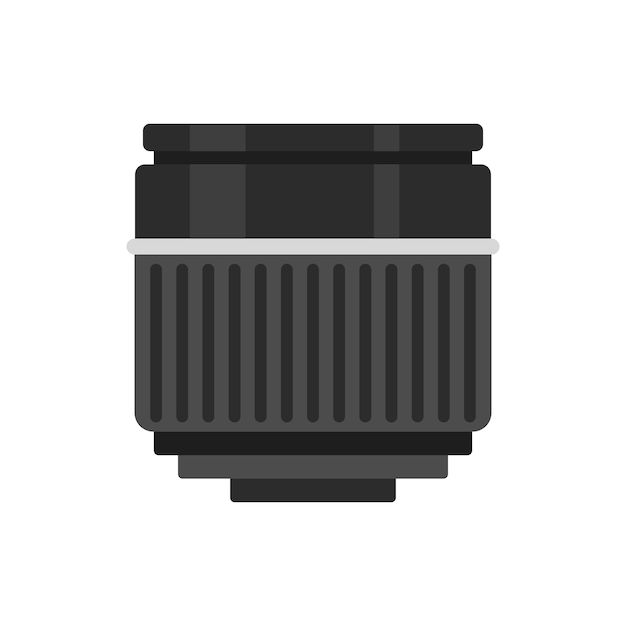 Icono de lente macro Ilustración plana del icono vectorial de lente macro para el diseño web