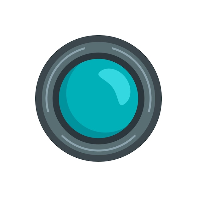 Icono de lente de teléfono inteligente Ilustración plana del icono vectorial de lente de smartphone para el diseño web