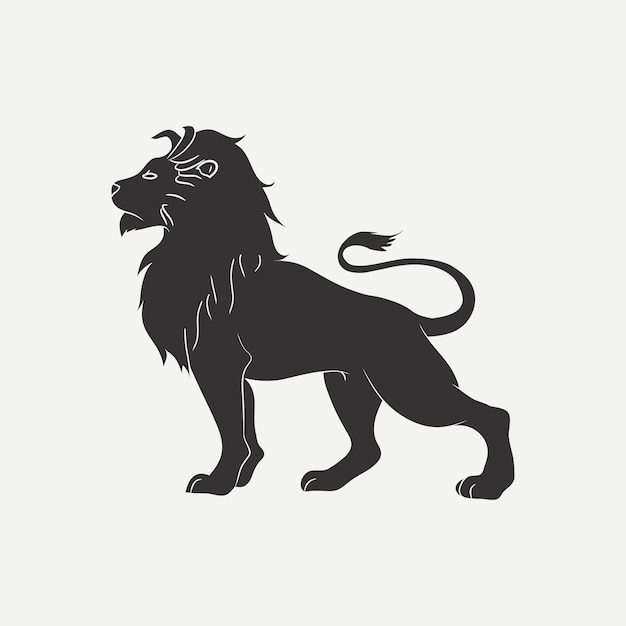 Icono de león. plantilla. para logo. ilustración vectorial.