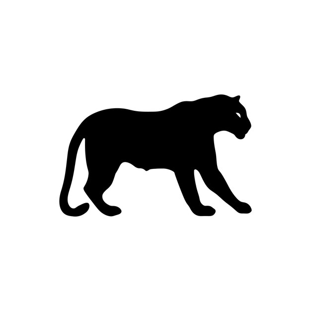 Vector icono de leopardo en fondo blanco ilustración vectorial simple