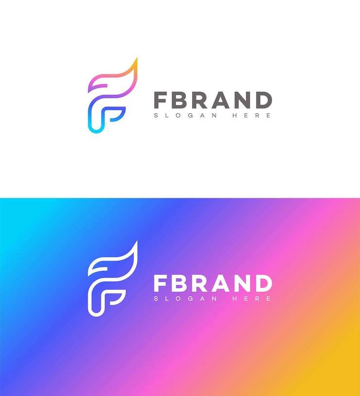 Vector icono de la letra f identidad de la marca f plantilla de símbolo de la letra