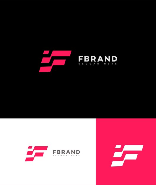Icono de la letra F Identidad de la marca F plantilla de símbolo de la letra