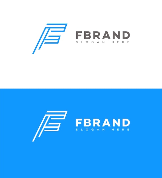Icono de la letra F Identidad de la marca F plantilla de símbolo de la letra