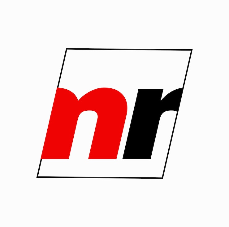 Vector icono de letra inicial de nombre de marca nr