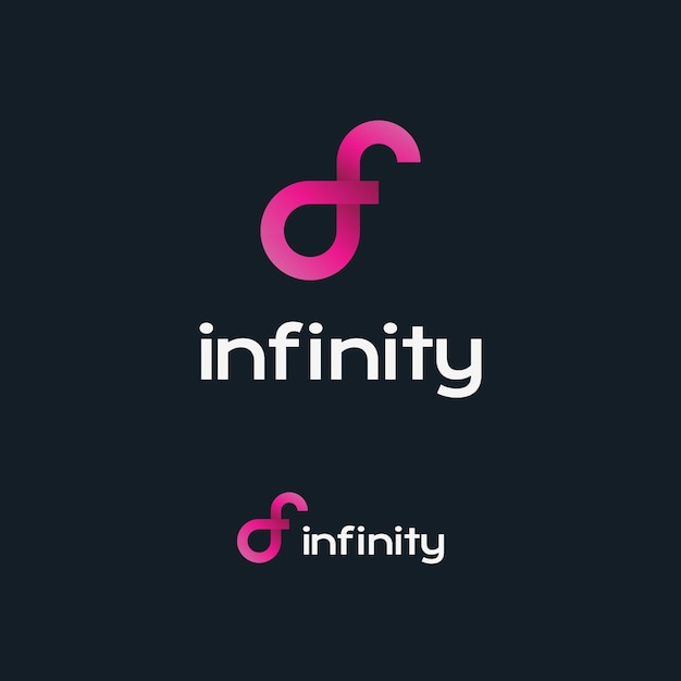 Un icono de las letras F Logo Infinity para la marca de la Compañía
