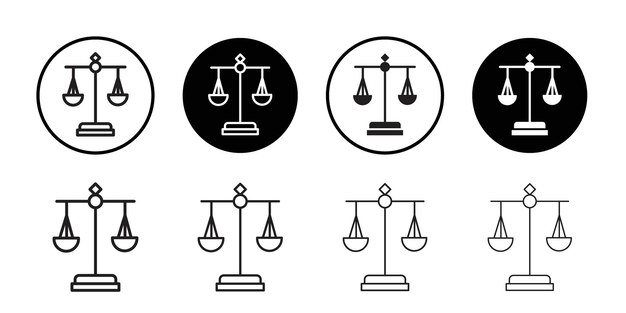 Icono de la ley Colección de arte de línea delgada
