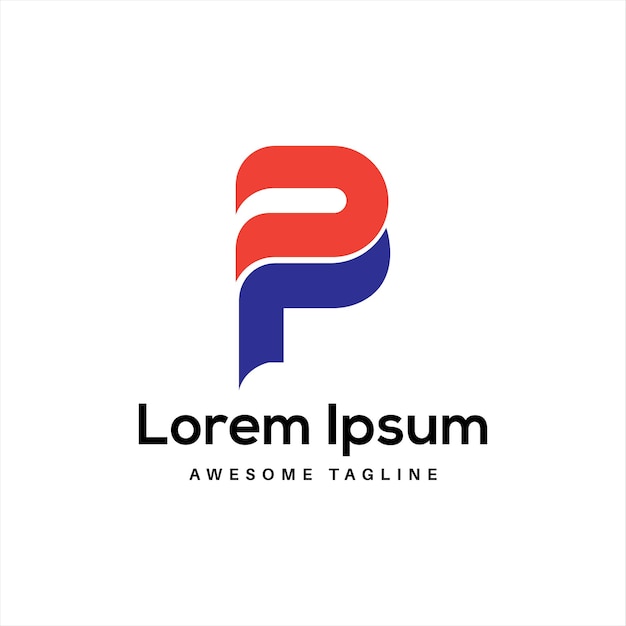 Icono libre del diseño de la letra P del logotipo