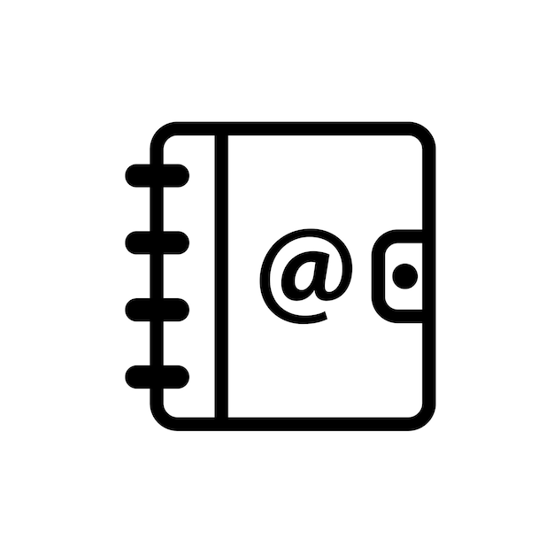 Icono de libreta de direcciones plantilla vectorial logotipo colección de moda diseño plano