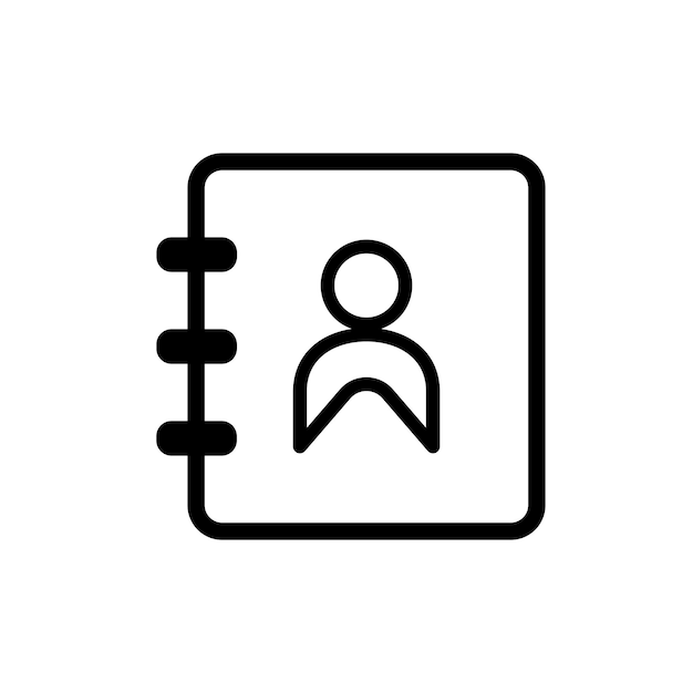 Icono de libreta de direcciones plantilla vectorial logotipo colección de moda diseño plano