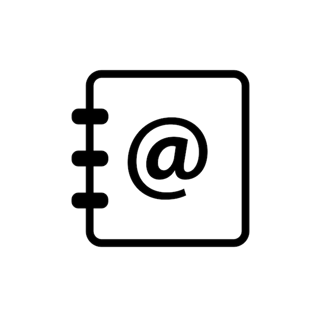 Icono de libreta de direcciones plantilla vectorial logotipo colección de moda diseño plano