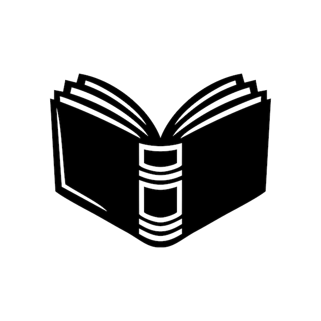 Icono de libro abierto lectura y ilustración vectorial de educación