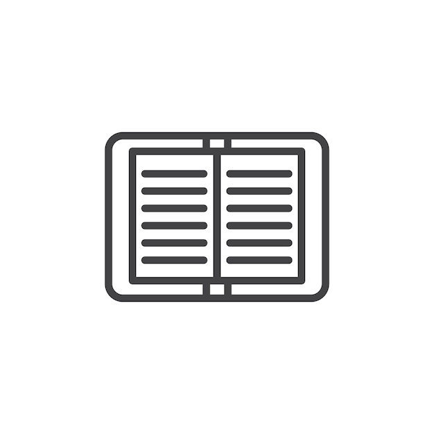 Icono de libro abierto Marca de símbolo en estilo llenado
