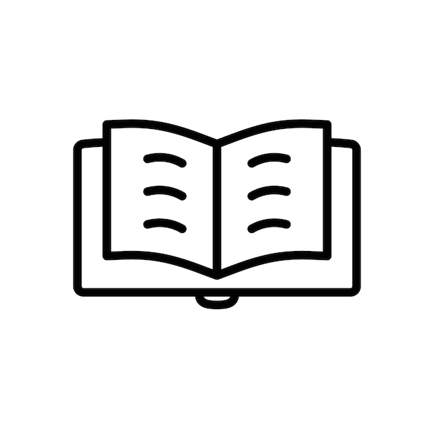 Icono de libro abierto perfecto para recursos educativos y de aprendizaje