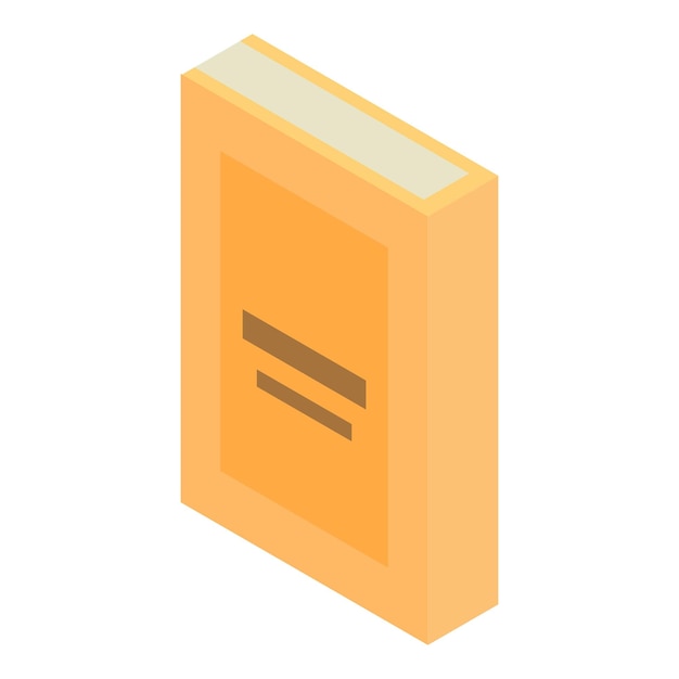 Icono de libro amarillo Isométrico del icono de vector de libro amarillo para diseño web aislado sobre fondo blanco