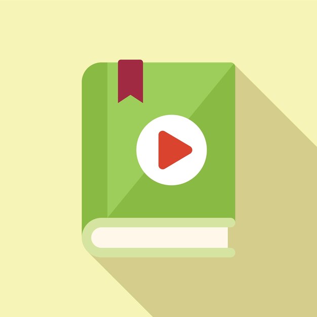 Icono de libro de audio escolar vector plano Personas en línea Clase digital