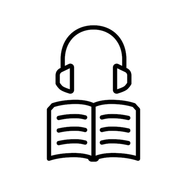 El icono del libro de audio