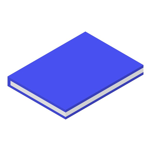 Icono de libro azul Isométrico del icono de vector de libro azul para diseño web aislado sobre fondo blanco