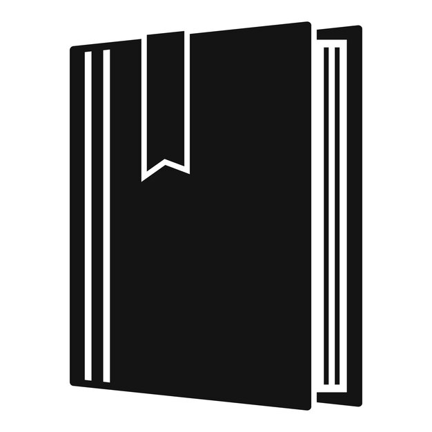 Icono de libro de biblioteca Ilustración simple del icono de vector de libro de biblioteca para diseño web aislado sobre fondo blanco