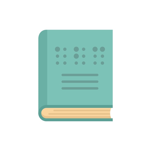 Icono de libro para ciegos Ilustración plana de icono de vector de libro para ciegos para diseño web aislado