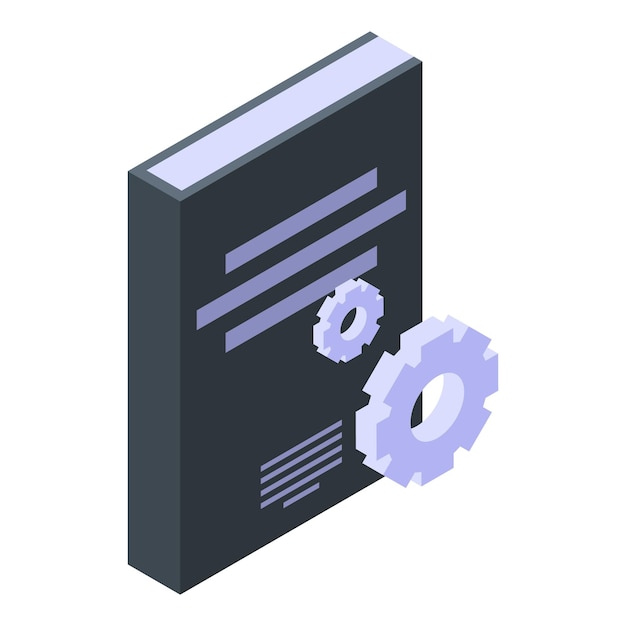 Icono de libro de ciencia Isométrico del icono de vector de libro de ciencia para diseño web aislado sobre fondo blanco