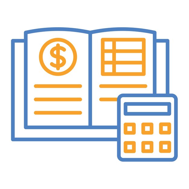 Vector icono de libro de contabilidad