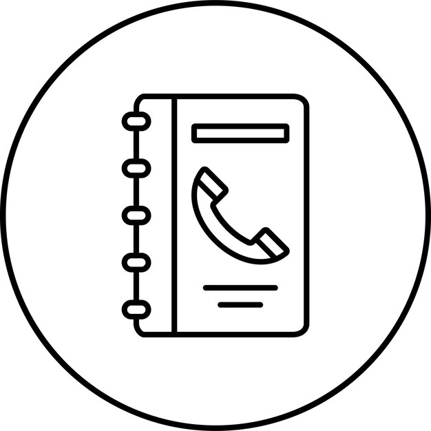 Icono de libro de contactos