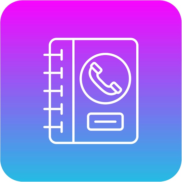 Icono de libro de contactos