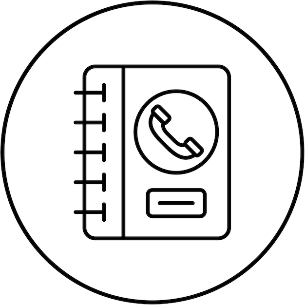 Icono de libro de contactos