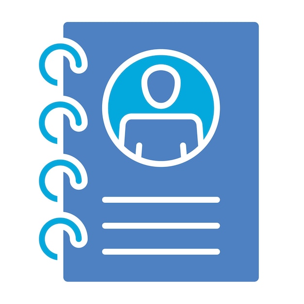 Icono de libro de contactos