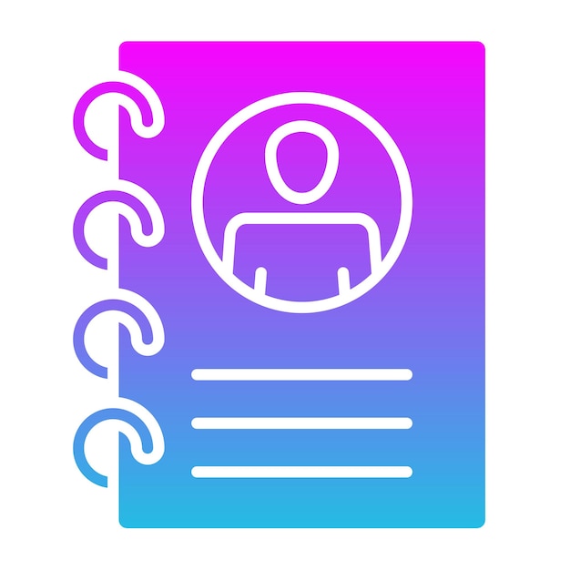 Icono de libro de contactos
