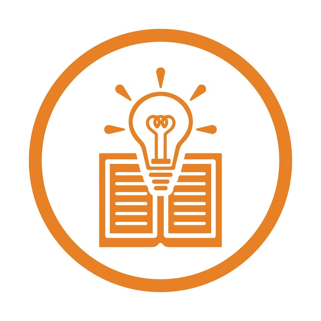 Icono de libro creativo Vector de color naranja EPS