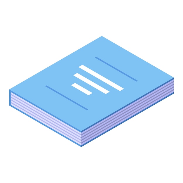 Icono de libro de derecho notario Isométrico del icono de vector de libro de derecho notario para diseño web aislado sobre fondo blanco