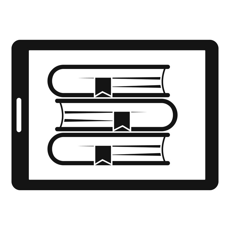 Vector icono de libro electrónico ilustración simple de ícono vectorial de libro electrónico para diseño web aislado en fondo blanco