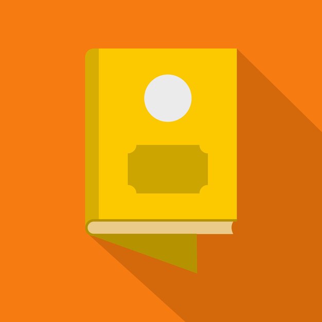 Ícono de libro Ilustración plana del ícono vectorial de libro para la web