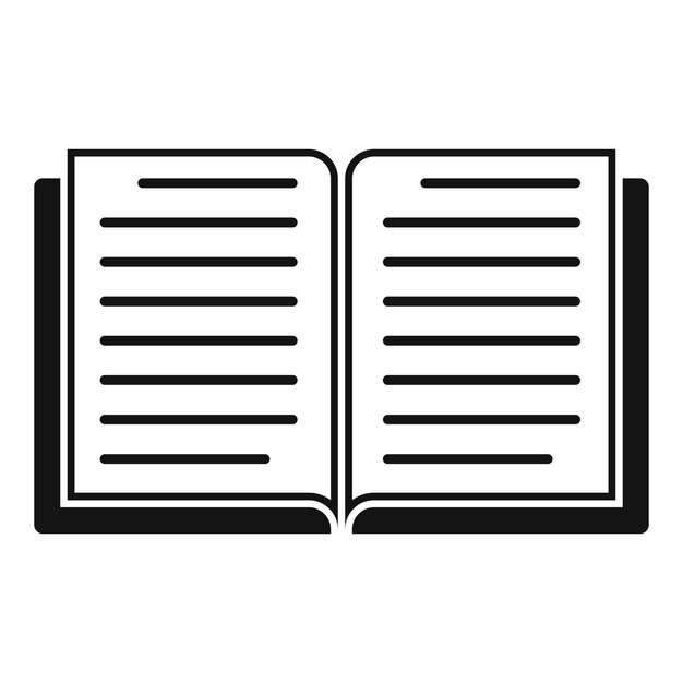 Icono de libro de justicia abierto Ilustración simple del icono de vector de libro de justicia abierto para diseño web aislado sobre fondo blanco