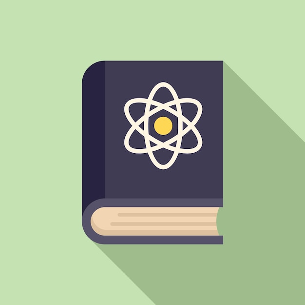 Icono de libro de laboratorio vector plano Laboratorio de investigación Equipo genético