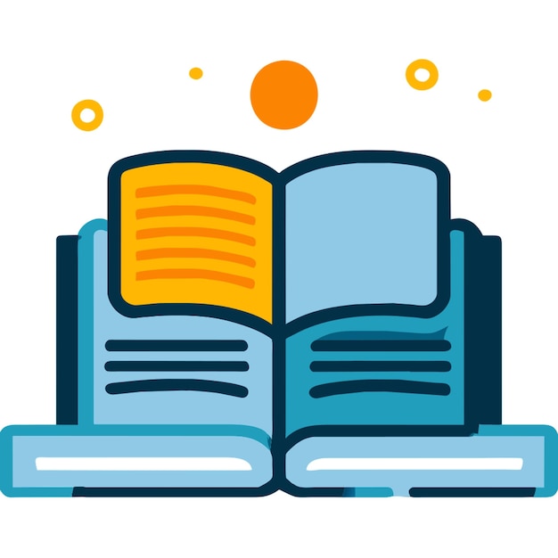 icono de libro de lectura del estudiante contorno de color