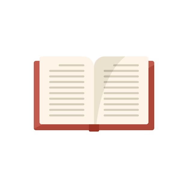 Icono de libro de lectura vector plano Estudio en línea Habilidad profesional aislada