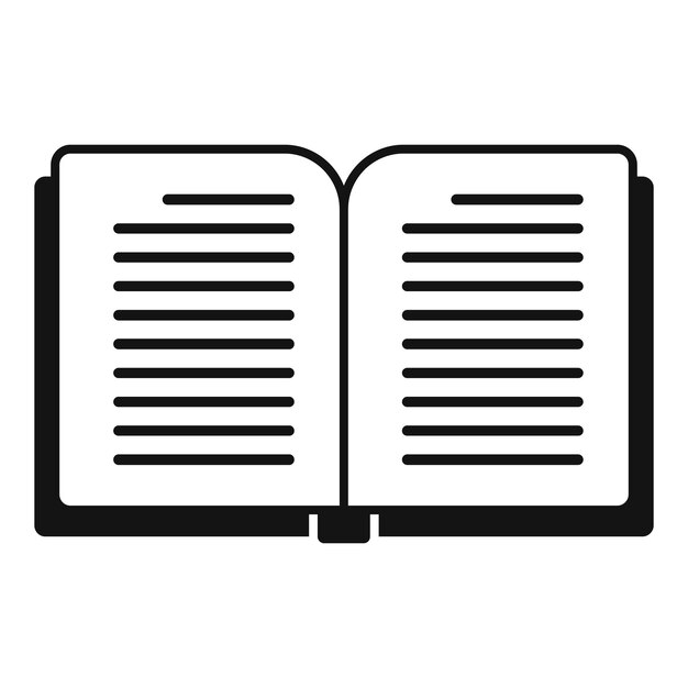 Icono de libro de lectura vector simple Estudio en línea Habilidad profesional