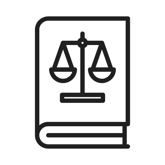 Icono del libro de leyes Contorno delgado simple