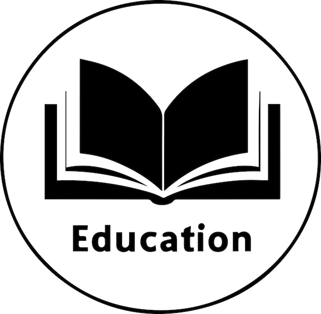 El ícono del libro, el logotipo, la ilustración vectorial, el color negro 3